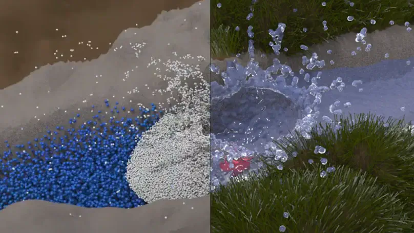 Particle Upsampling as a Flexible Post-Processing Approach to Increase Details in Animations of Splashing Liquids